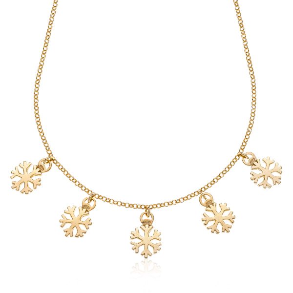 Choker Snowflakes Argento 925 Dorato