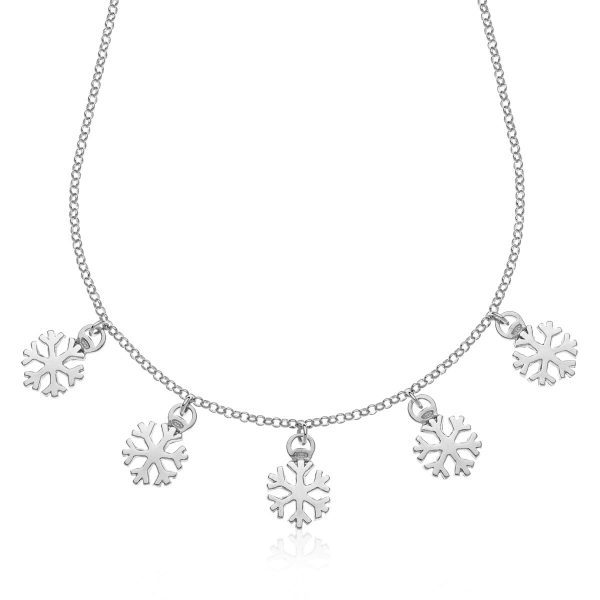 Choker Snowflakes Argento 925 Rodiato